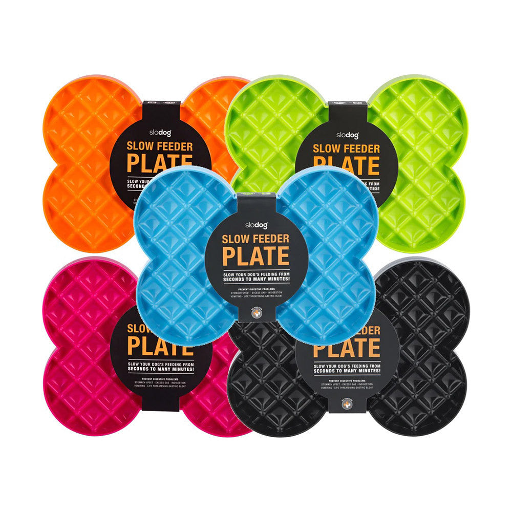 Lickimat SloDog No Gulp Bone-Shaped Slow Food Bowl for Dogs