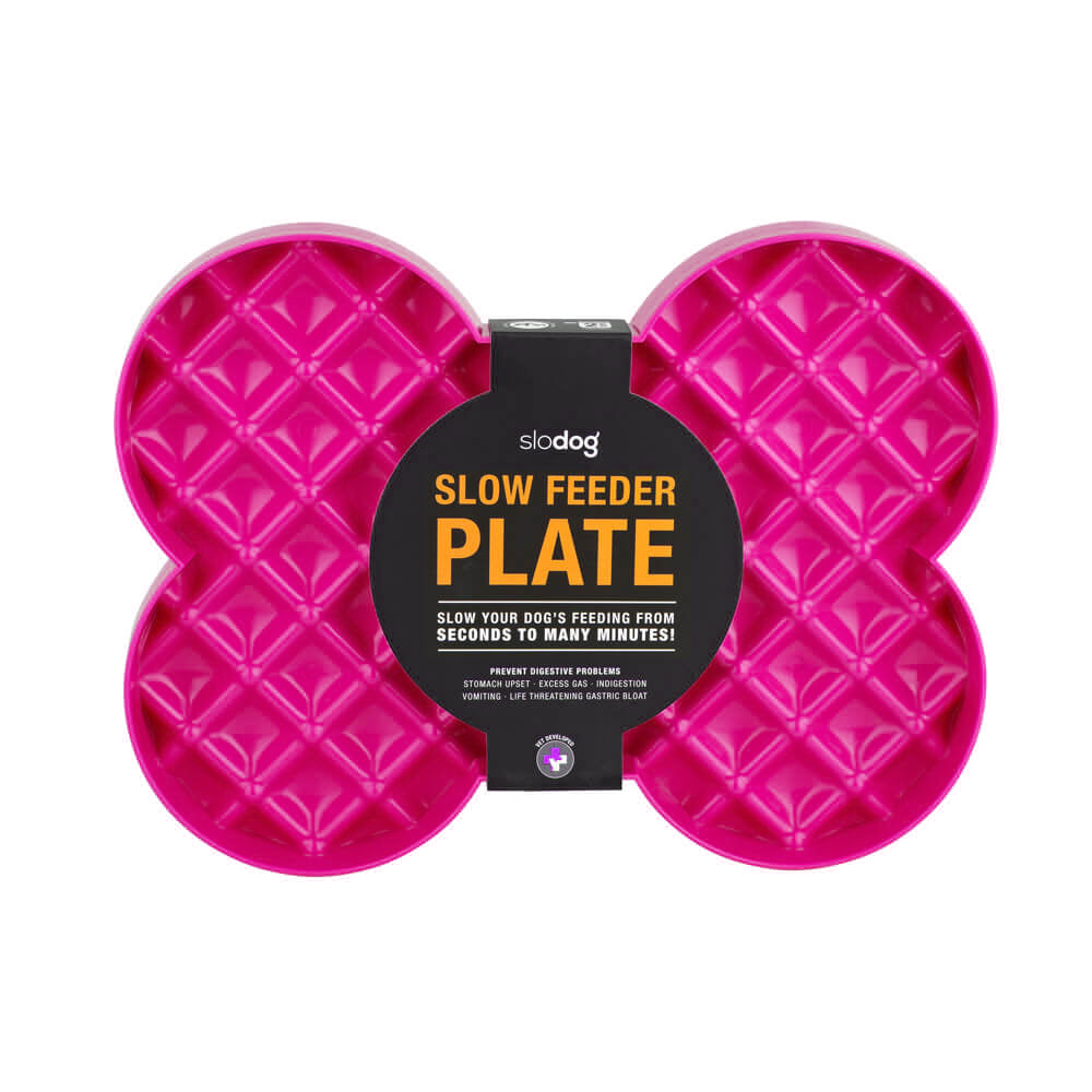 Lickimat SloDog No Gulp Bone-Shaped Slow Food Bowl for Dogs