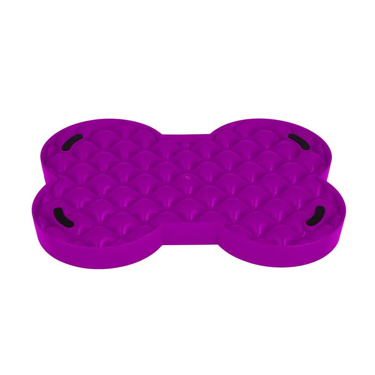 SloDog No Gulp Bone-Shaped Slow Food Plate for Cats & Dogs [Colour: Black]