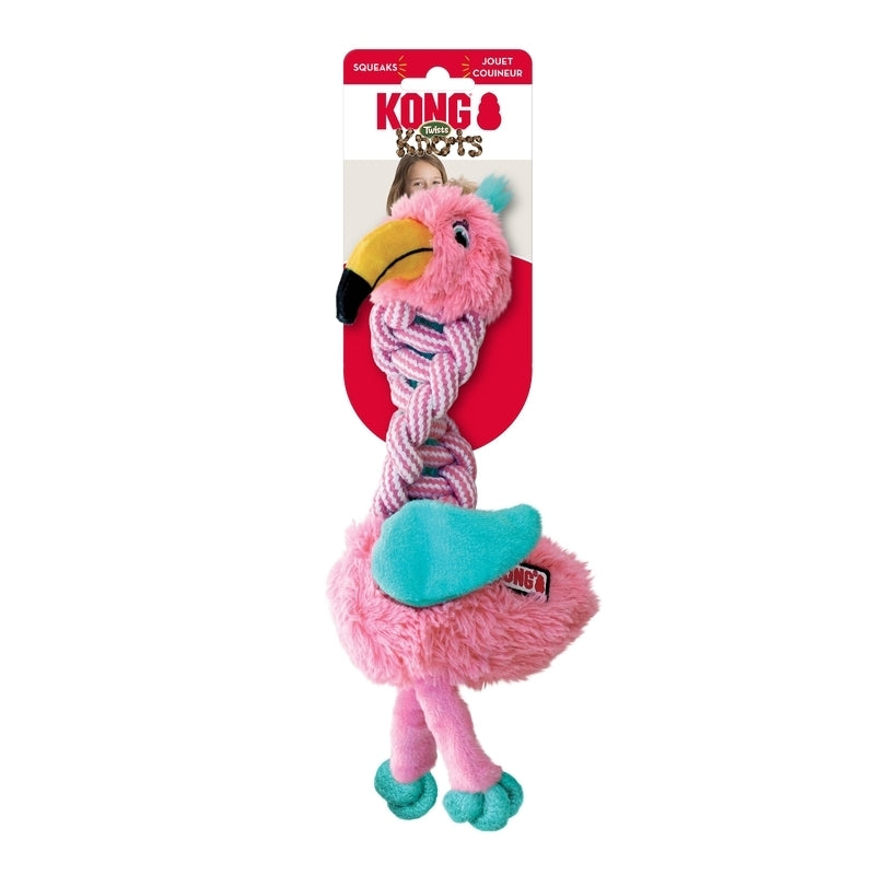 KONG Knots Twists Plush Tug Dog Toy - Sml/Med - Assorted Designs