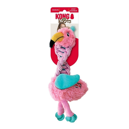 KONG Knots Twists Plush Tug Dog Toy - Sml/Med - Assorted Designs