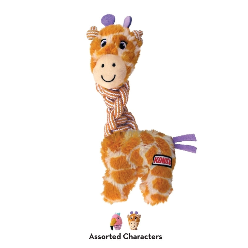 KONG Knots Twists Plush Tug Dog Toy - Sml/Med - Assorted Designs