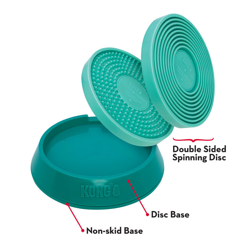 KONG Licks Spinz Spinning Food Bowl for Cats and Dogs - Large