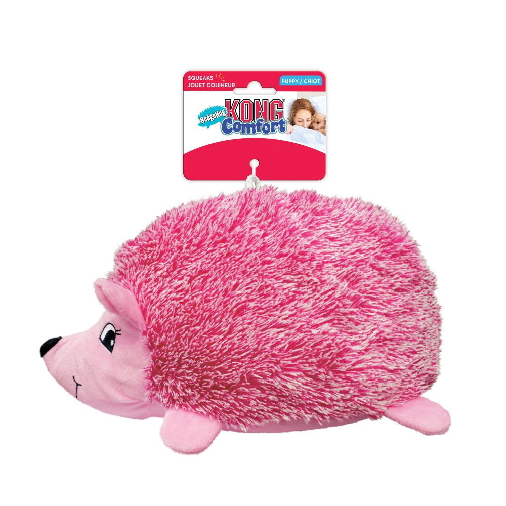 KONG Comfort Hedgehug Puppy Plush Dog Toy - Assorted Colours - Medium