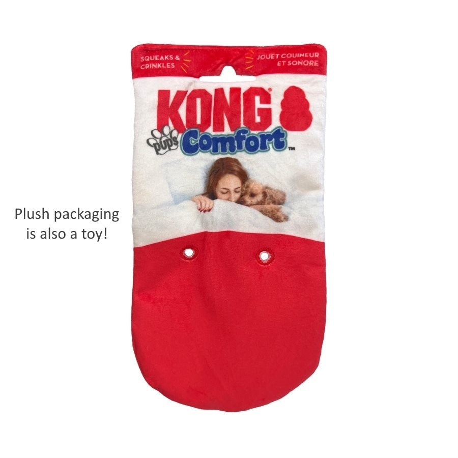 KONG Comfort Pups Plush Dog Toy - Peanut Small