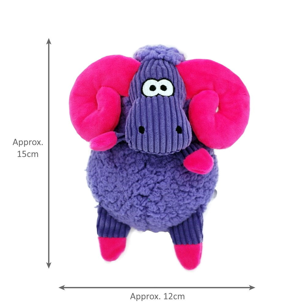 KONG Sherps Floofs Big Horn Plush Squeaker Dog Toy