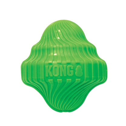 KONG Squeezz Orbitz Spin Top Squeaker Dog Toy - Pack of 3 Asst Colours - M/L