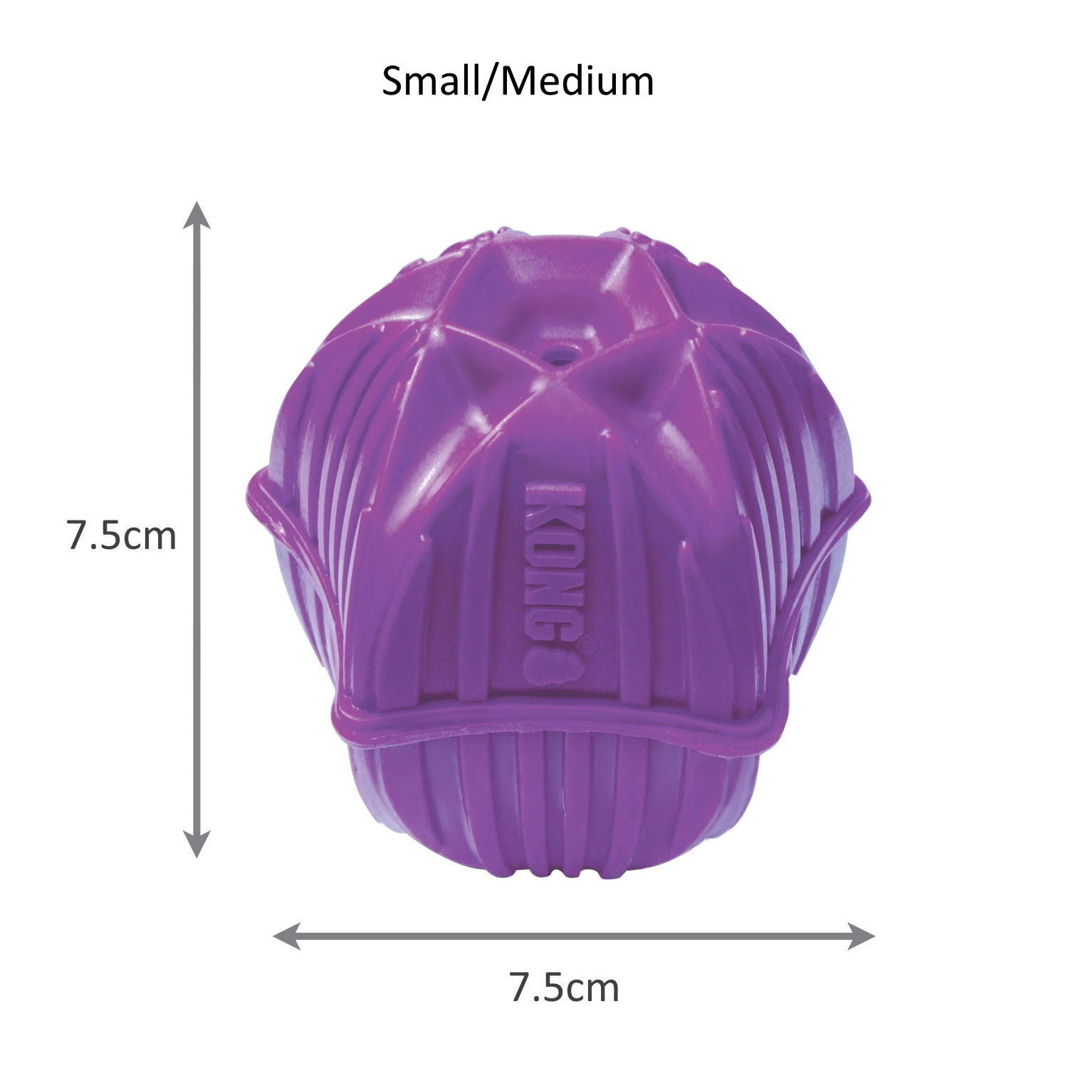 3 x KONG Squeezz Orbitz Ball Squeaker Dog Toy - Asst Colours - S/M