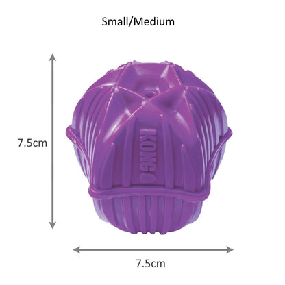 3 x KONG Squeezz Orbitz Ball Squeaker Dog Toy - Asst Colours - S/M