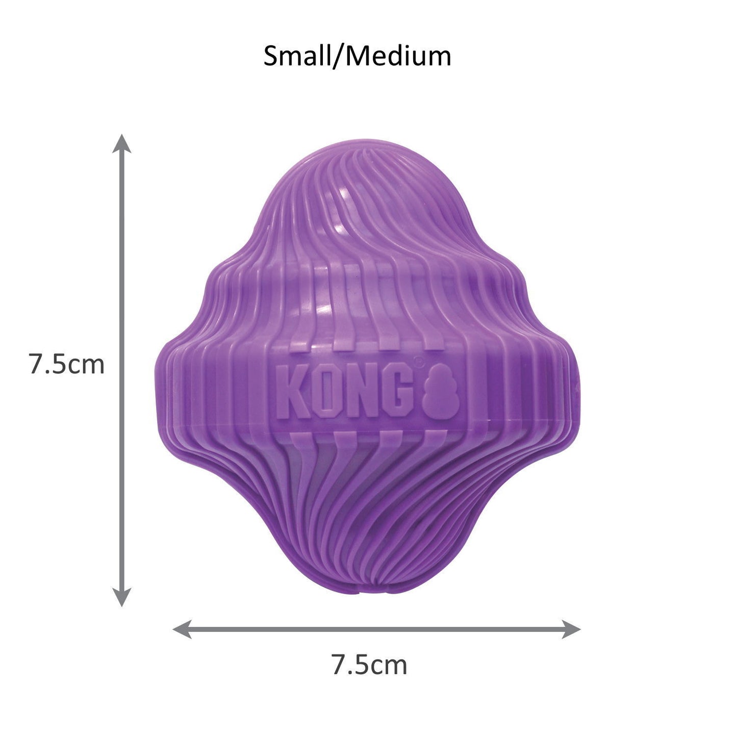 3 x KONG Squeezz Orbitz Spin Top Squeaker Dog Toy - Asst Colours - S/M