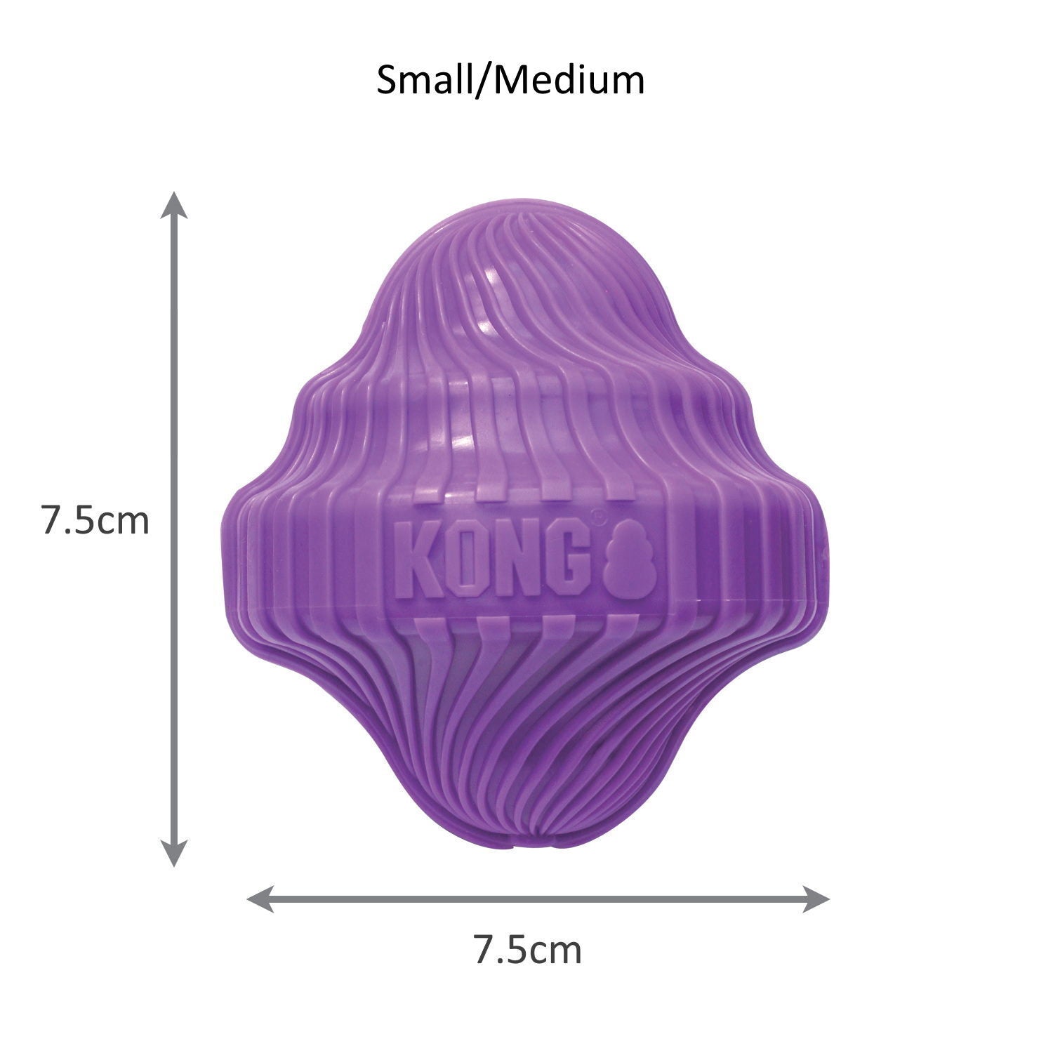 3 x KONG Squeezz Orbitz Spin Top Squeaker Dog Toy - Asst Colours - S/M