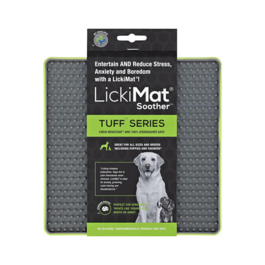 LickiMat Cat Tuff Soother Slow Feeder Mat Green