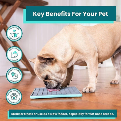Lickimat Mini Tuff Playdate Slow Food Bowl Anti-Anxiety Mat for Dogs