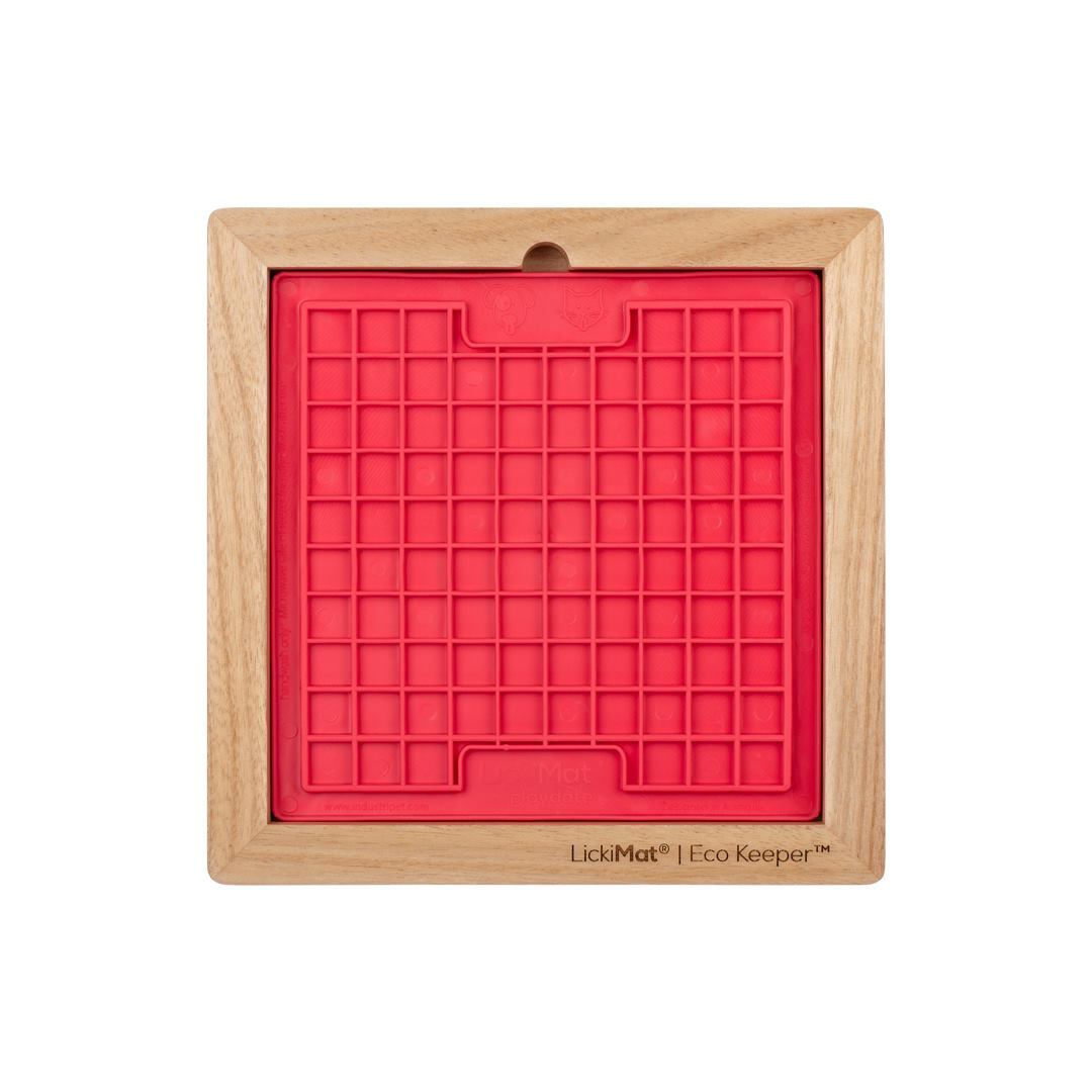 Lickimat Wooden Eco Slow Feeder Keeper - Classic Sized Lick Mats