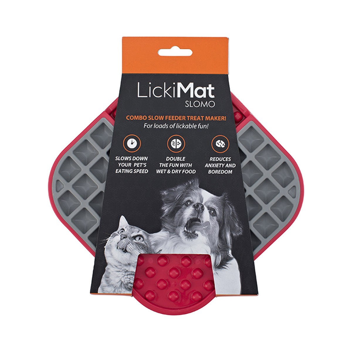 LickiMat Slomo Wet & Dry Double Slow Food Dog Bowl - Purple