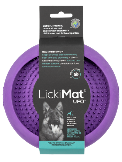 Lickimat UFO Slow Food Anti-Anxiety Licking Dog Bowl - Green