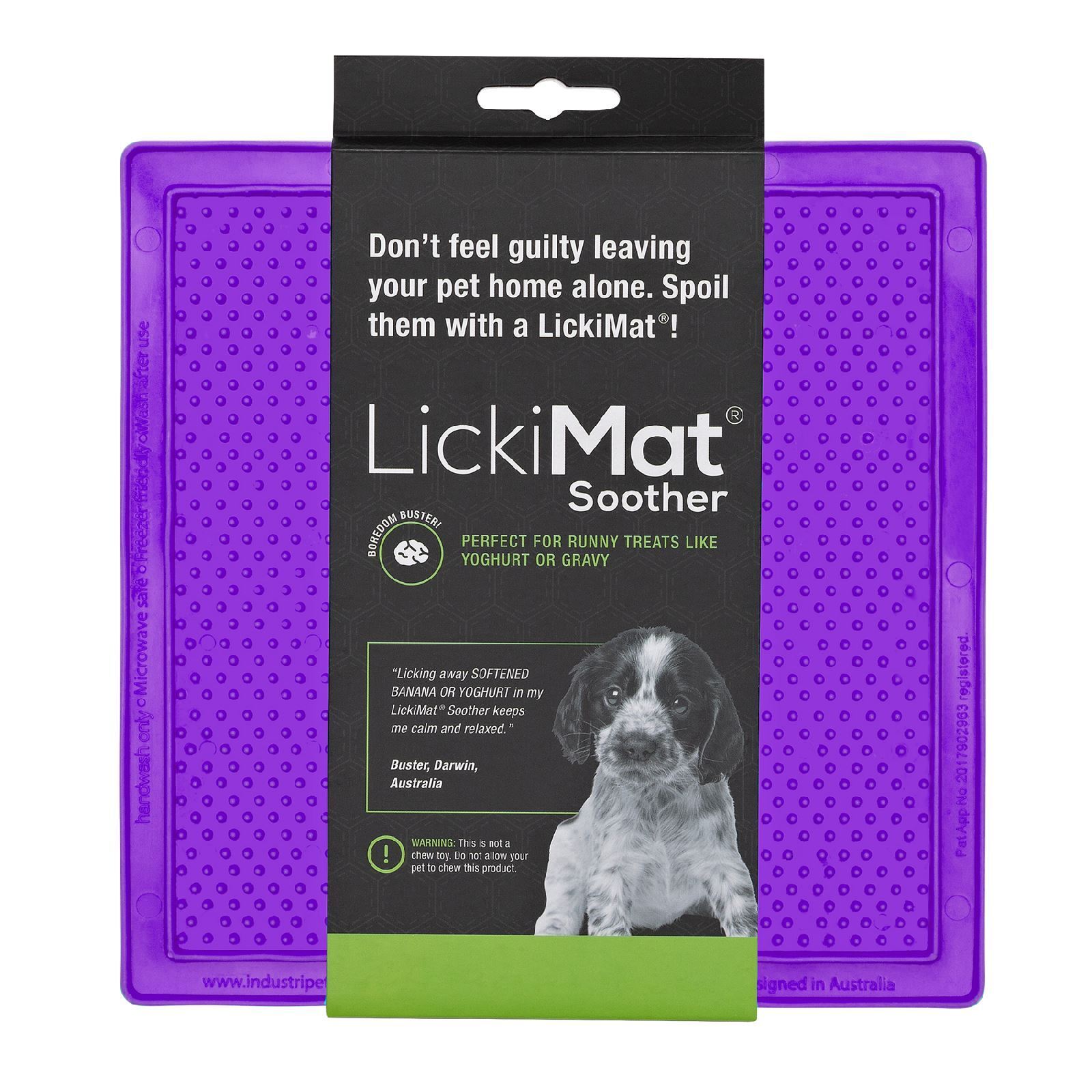Lickimat Soother Original Slow Food Licking Mat for Cats & Dogs - Orange