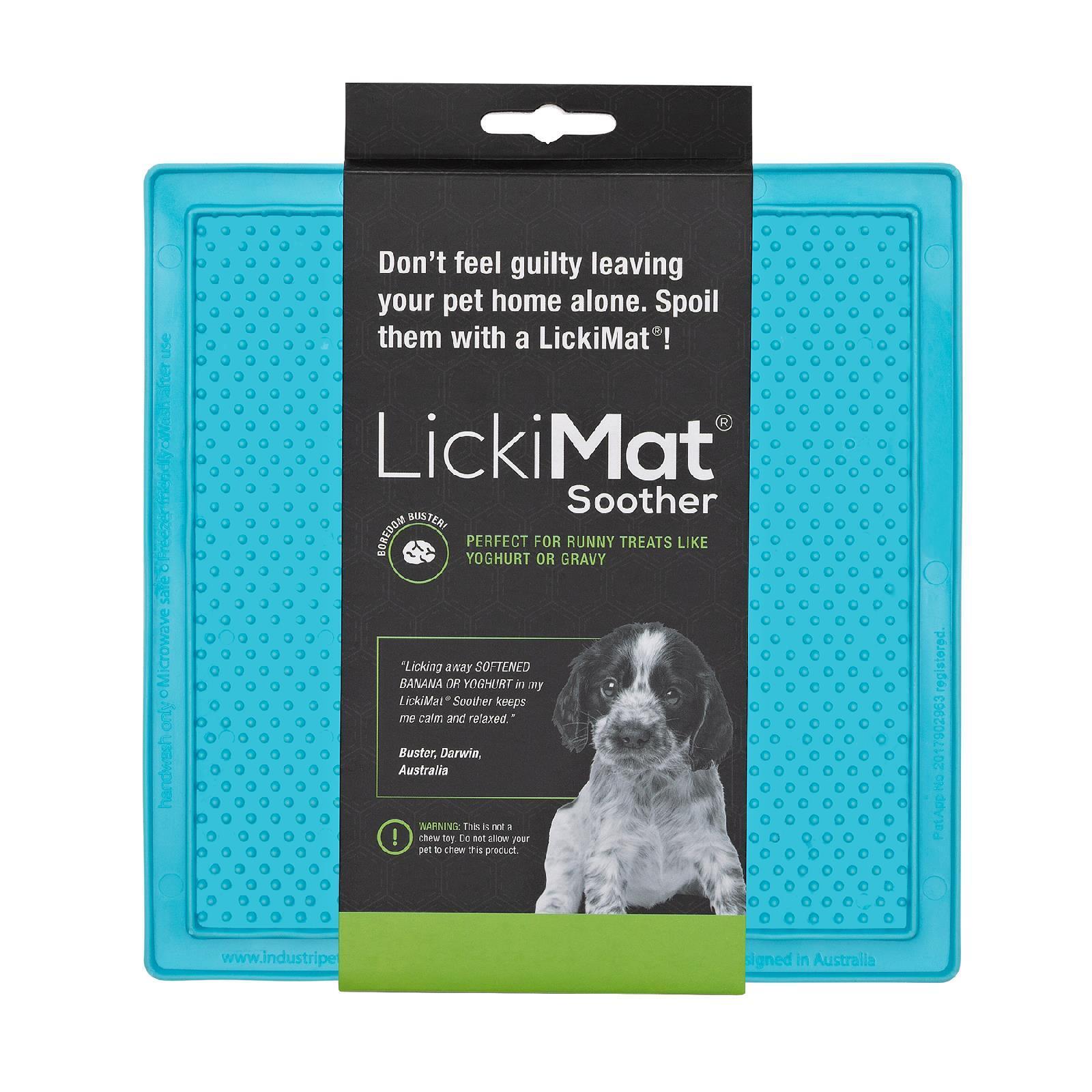 Lickimat Soother Original Slow Food Licking Mat for Cats & Dogs - Purple