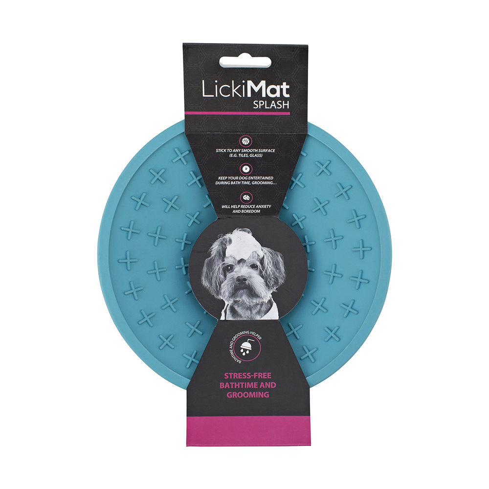 LickiMat Splash Wall & Floor Suction Slow Feeder Dog Bowl - Green