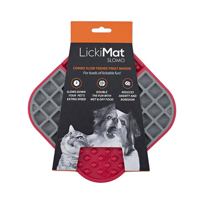 LickiMat Slomo Wet & Dry Double Slow Food Dog Bowl - Green