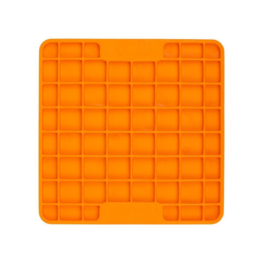 Lickimat Mini Playdate Slow Food Bowl Anti-Anxiety Mat for Dogs - Orange