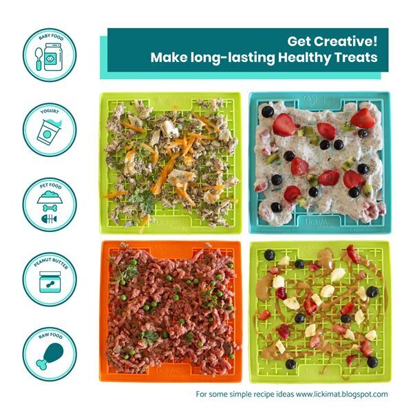 Lickimat Mini Playdate Slow Food Bowl Anti-Anxiety Mat for Dogs - Purple