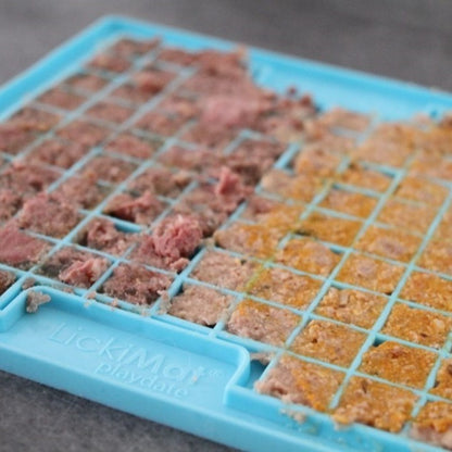 Lickimat Mini Playdate Slow Food Bowl Anti-Anxiety Mat for Dogs - Turquoise