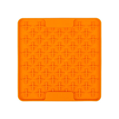 Lickimat Mini Buddy Slow Food Bowl Anti-Anxiety Mat for Dogs - Orange