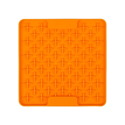 Lickimat Mini Buddy Slow Food Bowl Anti-Anxiety Mat for Dogs - Orange