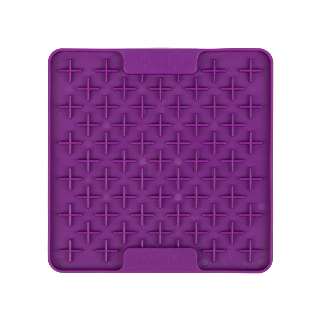 Lickimat Mini Buddy Slow Food Bowl Anti-Anxiety Mat for Dogs - Purple