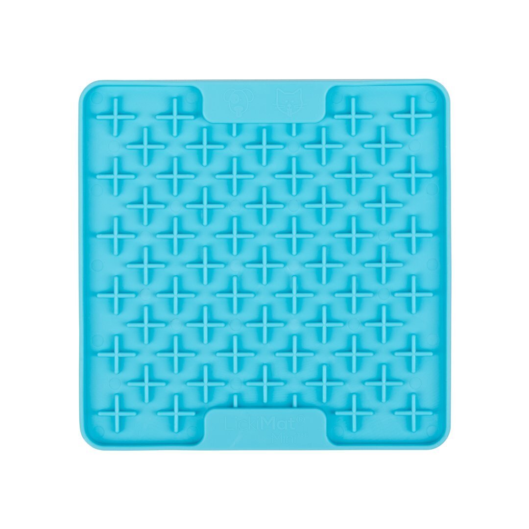 Lickimat Mini Buddy Slow Food Bowl Anti-Anxiety Mat for Dogs - Turquoise
