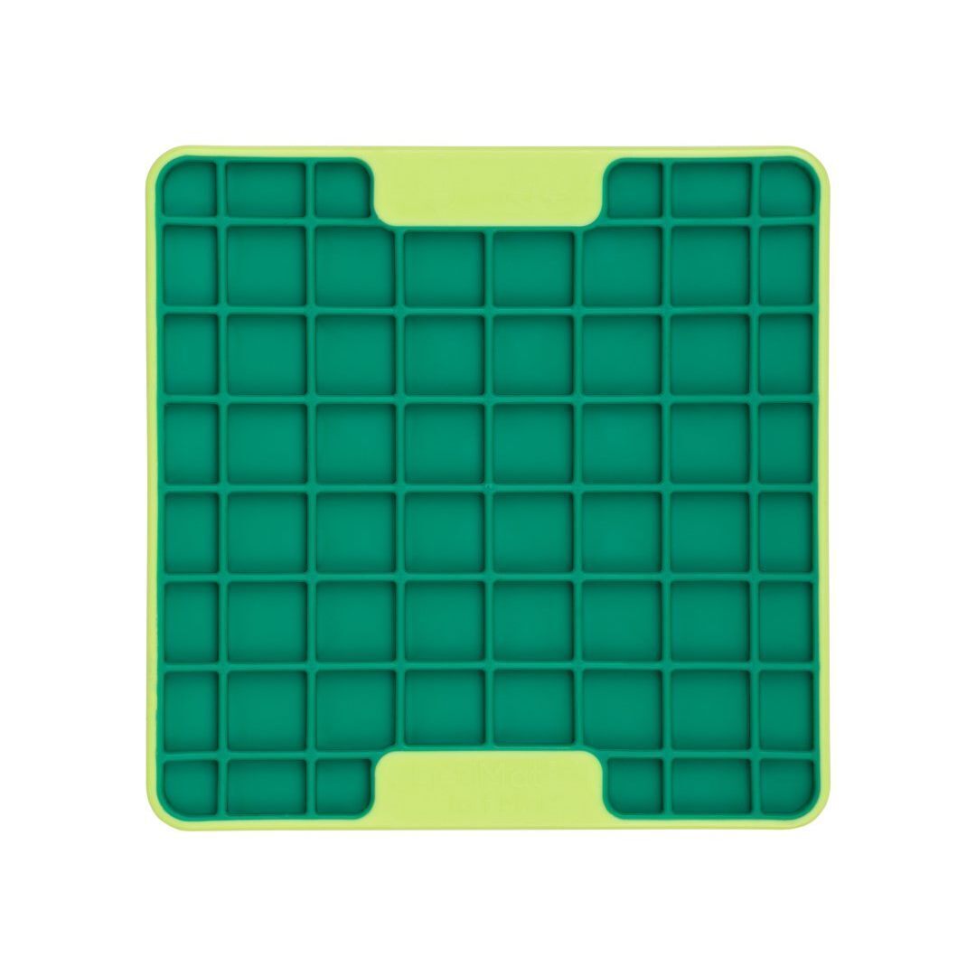 Lickimat Mini Tuff Playdate Slow Food Bowl Anti-Anxiety Mat for Dogs - Green