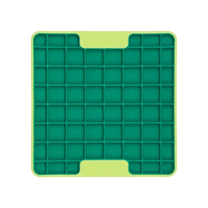 Lickimat Mini Tuff Playdate Slow Food Bowl Anti-Anxiety Mat for Dogs - Green