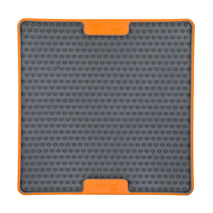 Lickimat Mini Tuff Soother Slow Food Bowl Anti-Anxiety Mat for Dogs [Colour: Orange]