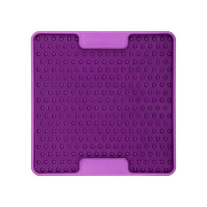 Lickimat Mini Tuff Soother Slow Food Bowl Anti-Anxiety Mat for Dogs - Purple