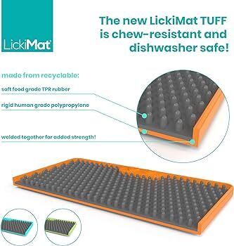 Lickimat Mini Tuff Soother Slow Food Bowl Anti-Anxiety Mat for Dogs - Turquoise