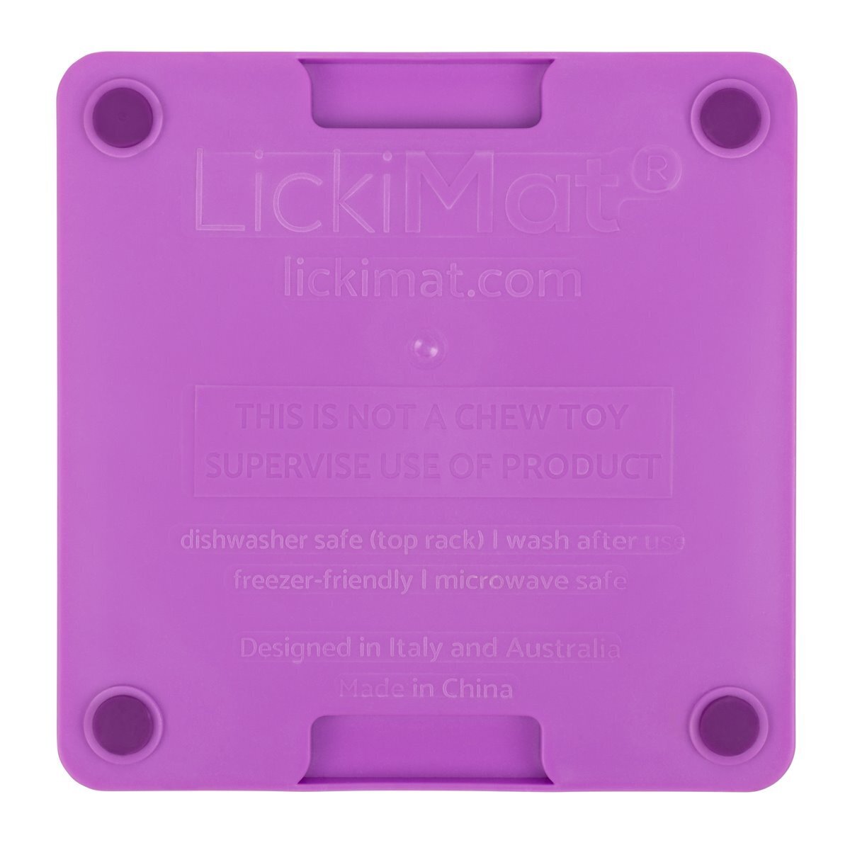 Lickimat Mini Tuff Buddy Slow Food Bowl Anti-Anxiety Mat for Dogs - Purple