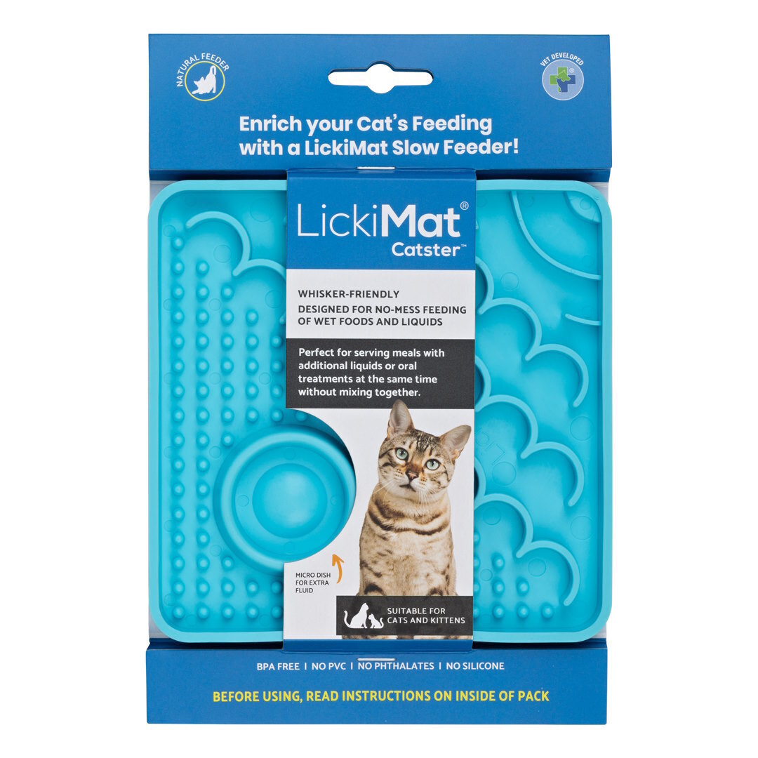 Lickimat Catster Slow Food Bowl Anti-Anxiety Mat for Cats - Purple