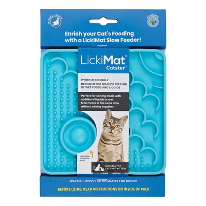 Lickimat Catster Slow Food Bowl Anti-Anxiety Mat for Cats - Purple