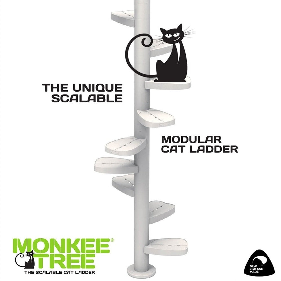 Monkee Tree - The Scalable Cat Climbing Ladder 12 Trunk Starter Pack Black