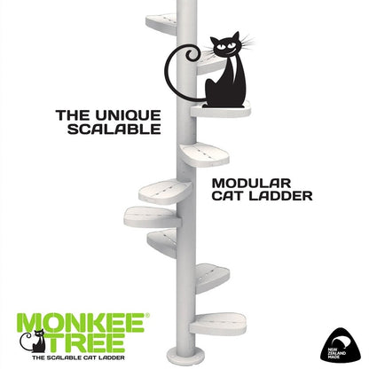 Monkee Tree - The Scalable Cat Climbing Ladder 12 Trunk Starter Pack Black