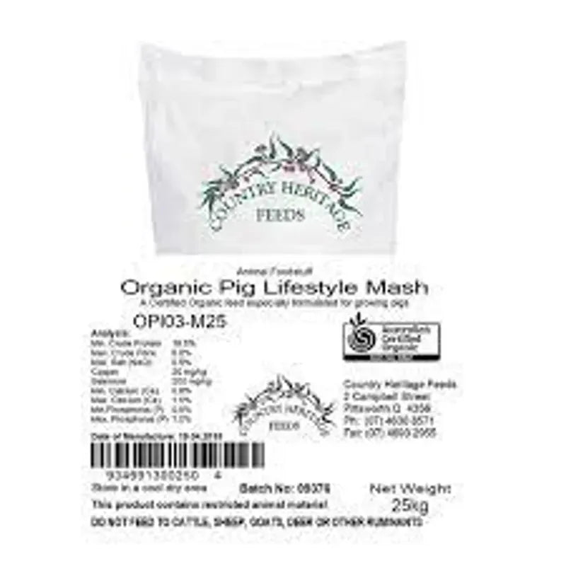 Country Heritage Organic Pig Lifestyle Mash 20kg