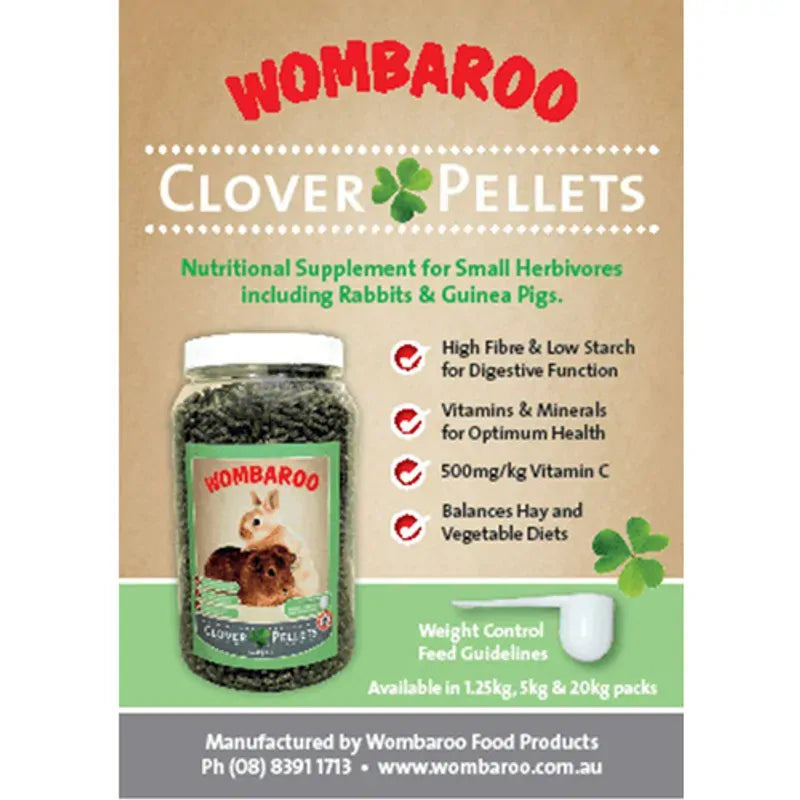 Wombaroo Clover Pellets 5Kg