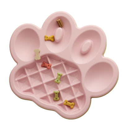 PAW Slow Feeder Wet & Dry Food Bowl Pink/Blue