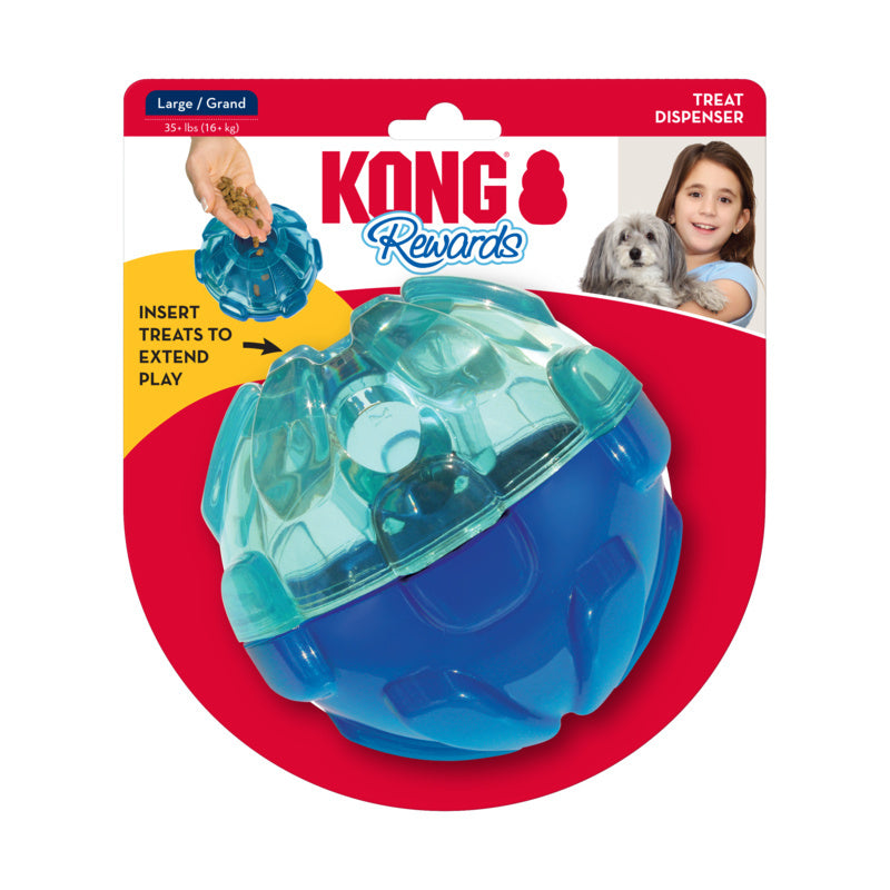 KONG Rewards Ball Interactive Treat Dispening Dog Toy - Bulk Pack of 4
