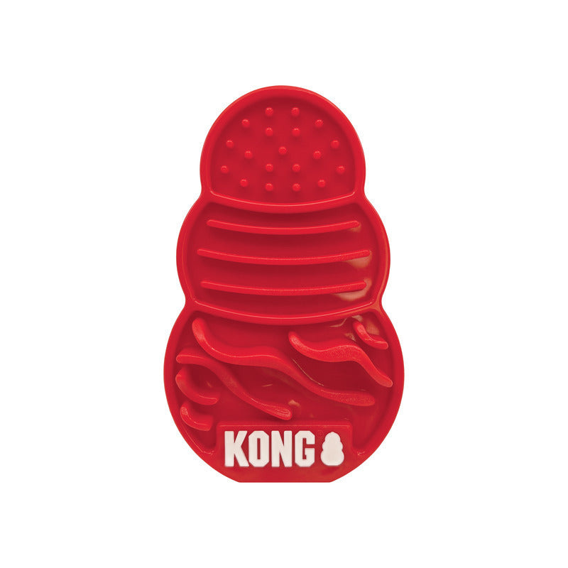 KONG Licks Mat Slow Feeder Lick Mat for Cats & Dogs with Suction Pads