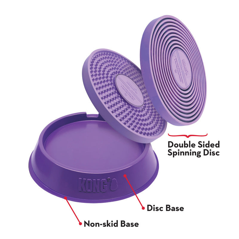 KONG Licks Spinz Spinning Food Bowl for Cats and Dogs - Small