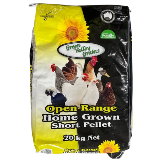 Green Valley Open Range Home Grown Short Pellet 20Kg