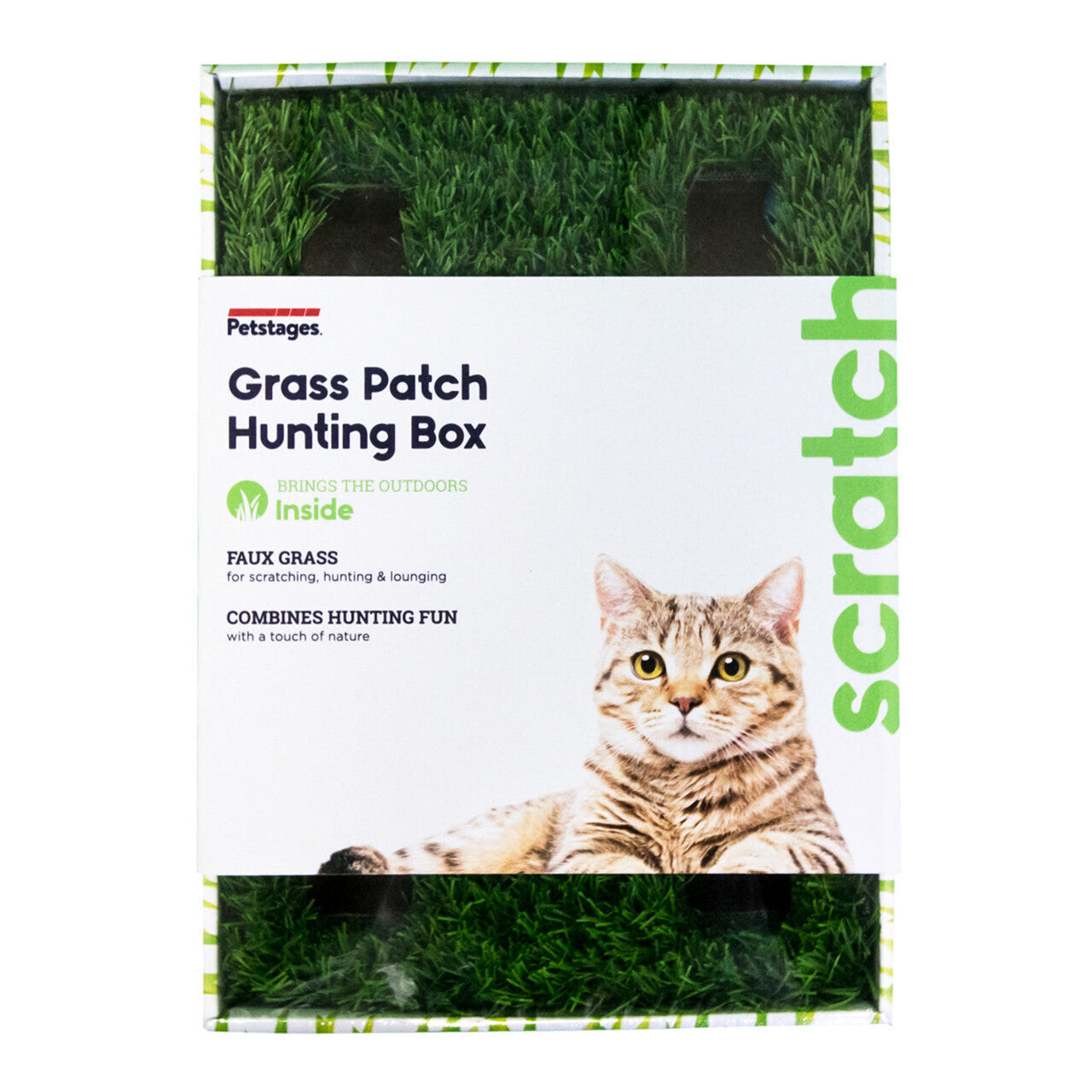 Petstages Grass Patch Hunting Box Interactive Cat Toy
