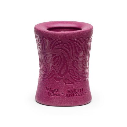 West Paw Funnl Dog Treat & Chew Hiding Toy for Moderate Chewers - Tropic Red